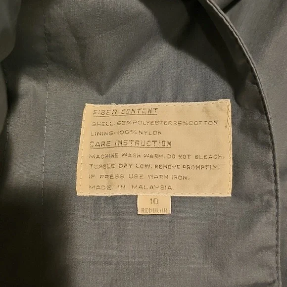 Misty Harbor vintage button-down light-weight short trench coat Size 10 - Picture 8 of 8